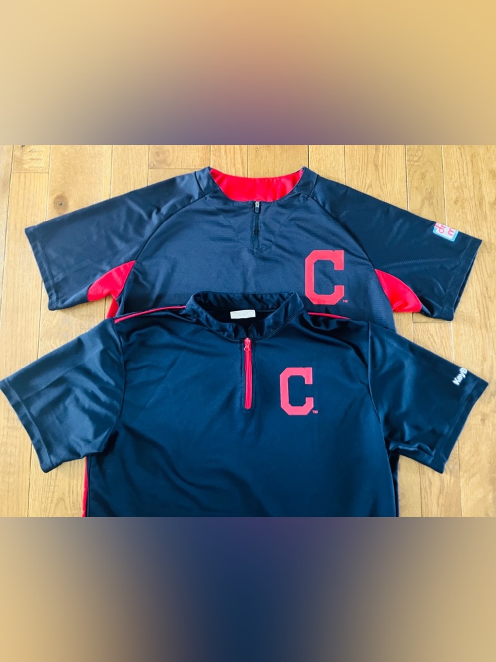 Cleveland Indians Lightweight Jersey Pair Quarter Zip Mesh Size XL Guardians